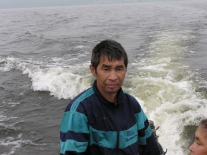На лодке по озеру на охотничий участок (Сергей Федорович Кильмагер)