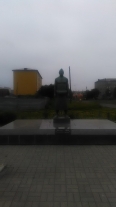 Памятник величайшему сумоисту Тайхо Коки, уроженцу Поронайска